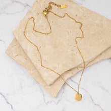 Load image into Gallery viewer, Sienna 14k gold plated circle pendant necklace
