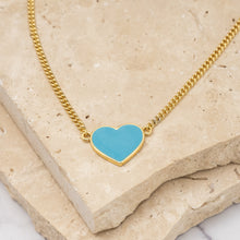Load image into Gallery viewer, Maia 14k gold plated heart pendant necklace
