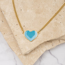 Load image into Gallery viewer, Maia 14k gold plated heart pendant necklace

