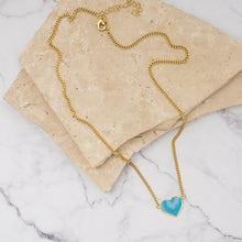 Load image into Gallery viewer, Maia 14k gold plated heart pendant necklace
