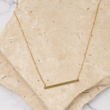 Load image into Gallery viewer, Nadia 14k gold plated bar necklace
