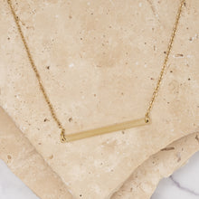 Load image into Gallery viewer, Nadia 14k gold plated bar necklace

