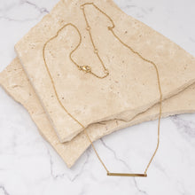 Load image into Gallery viewer, Nadia 14k gold plated bar necklace
