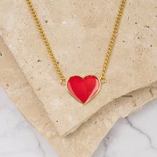 Load image into Gallery viewer, Maia 14k gold plated heart pendant necklace

