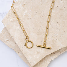 Load image into Gallery viewer, Jenny 18k gold plated OT toggle necklace
