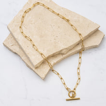 Load image into Gallery viewer, Jenny 18k gold plated OT toggle necklace
