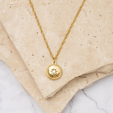 Load image into Gallery viewer, Gigi 18k gold plated round pendant necklace
