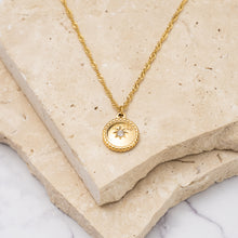 Load image into Gallery viewer, Gigi 18k gold plated round pendant necklace
