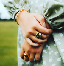 Load image into Gallery viewer, Margaret two-tone 14k gold plated and silver ring
