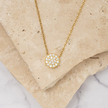 Load image into Gallery viewer, Stella 14k gold plated and silver plated zirconia necklace
