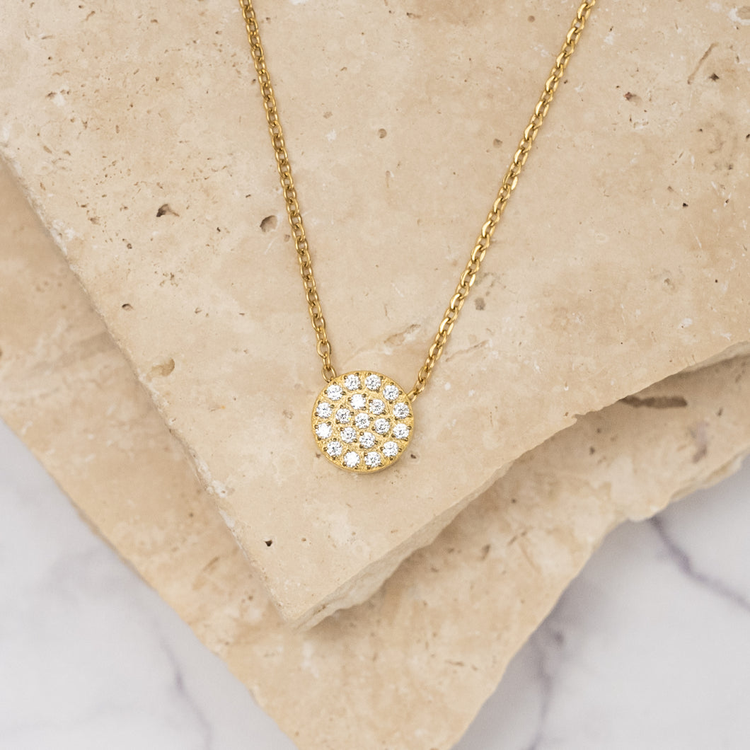 Stella 14k gold plated and silver plated zirconia necklace